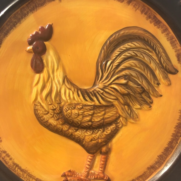 Farmhouse Rooster Plate Decor Platter by Tii Collections - Picture 2 of 6